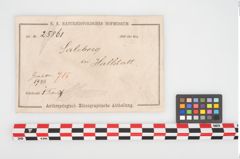 Etikett zu Bronzebrillenfibel (NHMW-PRAE-025861)